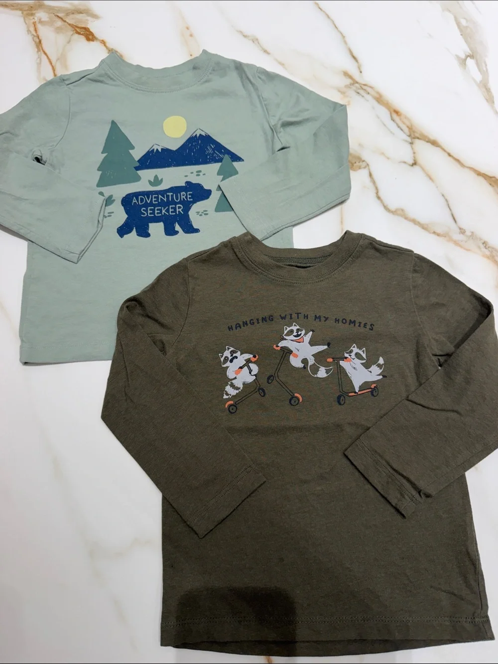Oshkosh Adventure Seeker & Scooter Pup Long-Sleeve Kids Shirts 2T